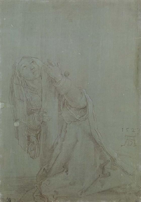 Albrecht Durer THe Magdalen embracine the cross oil painting image